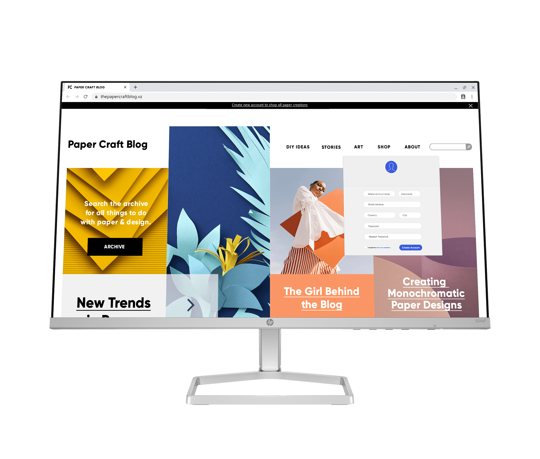 Màn hình HP Series 5 524sf 23.8 inch IPS Full HD