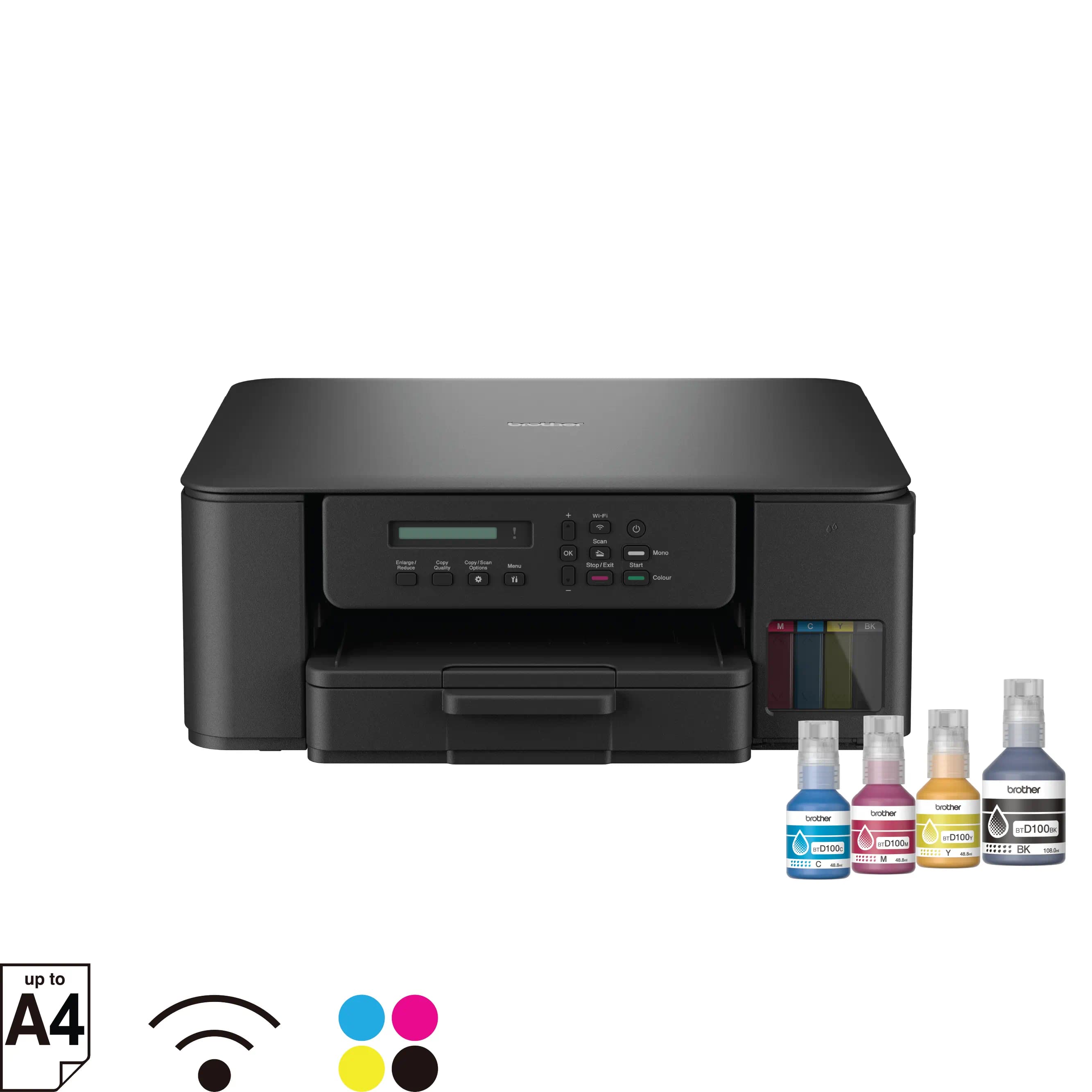 Máy in phun màu đa năng Brother DCP-T530DW (in 2 mặt tự động, WiFi)