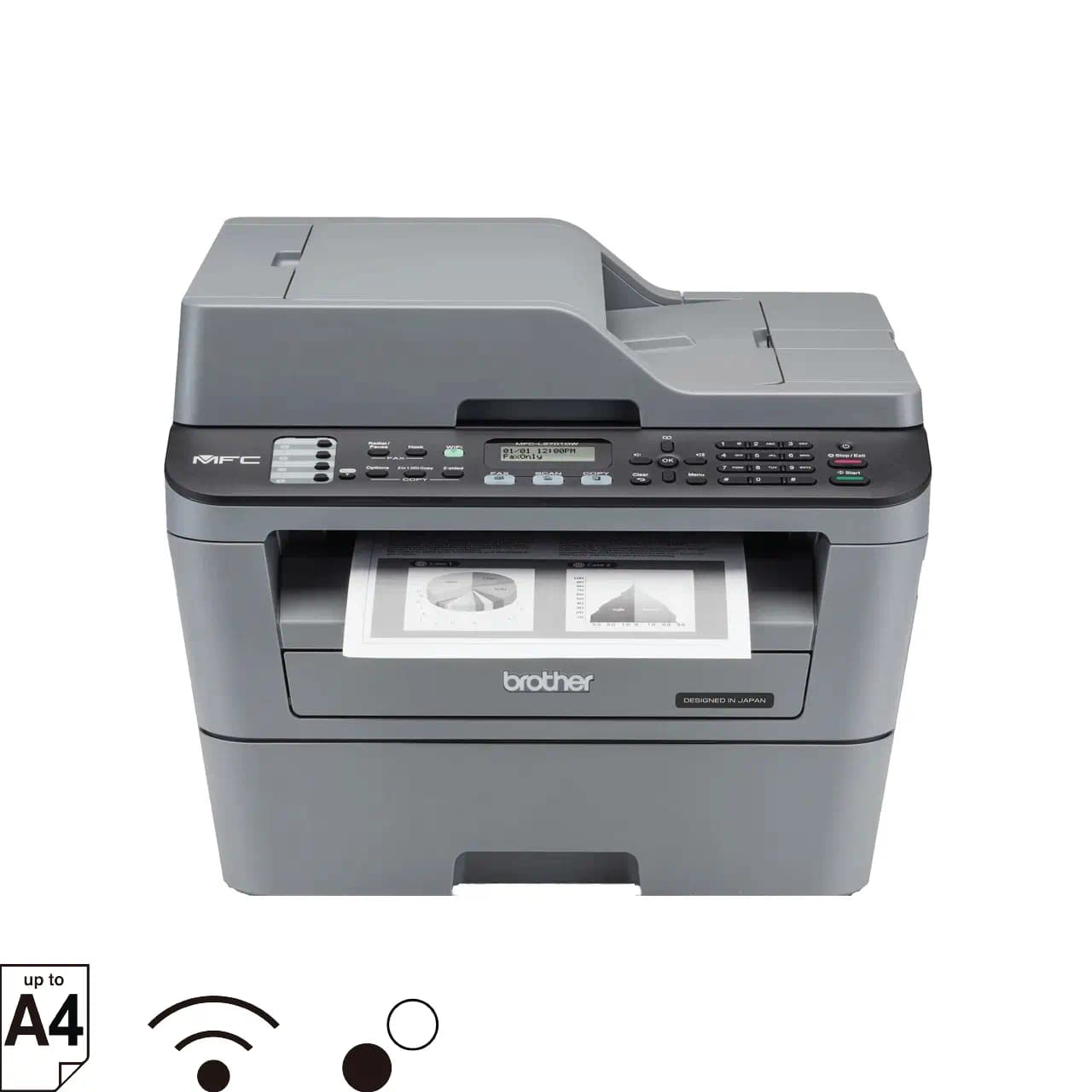 Máy in laser đa năng Brother MFC-L2701DW (in, scan, copy, fax, WiFi)