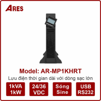 BỘ LƯU ĐIỆN UPS ARES AR-MP1KHRT 1KVA/1KW ONLINE BÌNH NGOÀI