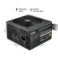 Nguồn Máy Tính Cooler Master MWE GOLD 750-V2 750W (80 Plus Gold/Màu Đen)